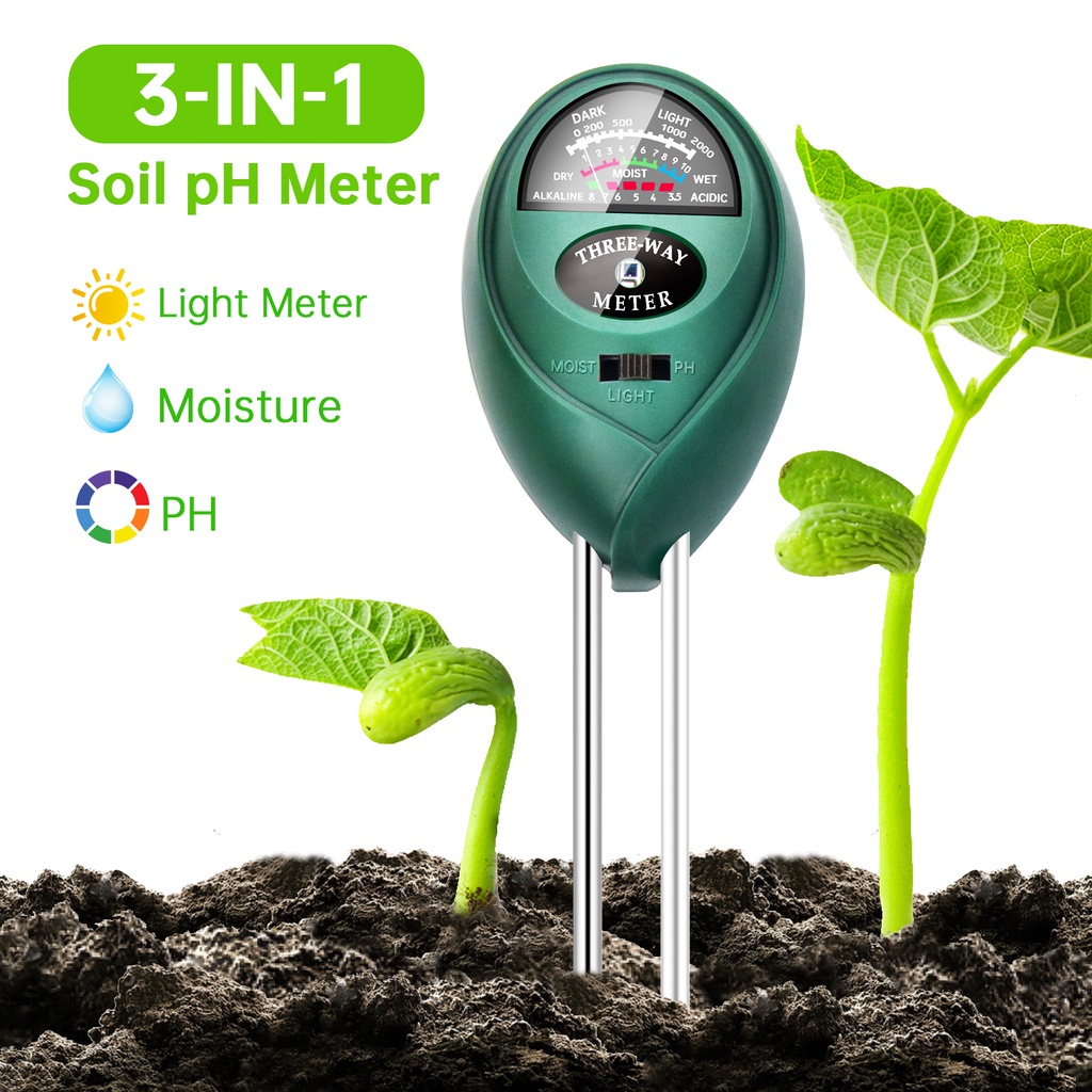 3 in 1 Soil Tester, Soil PH Tester, Soil Sun Light, Humidity Detection ...