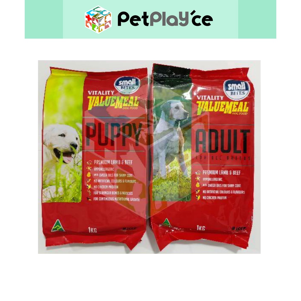 Vitality VALUEMEAL Puppy / Adult 1kg (ORIGINAL PACK) Value Meal