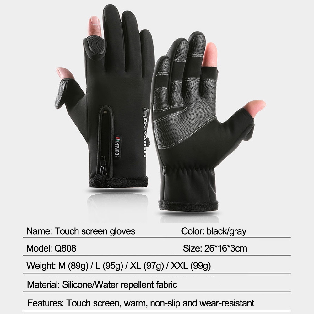 Non-slip Half Finger Gloves Hiking Climbing Biker Driving Work Short Fingerless - View #9