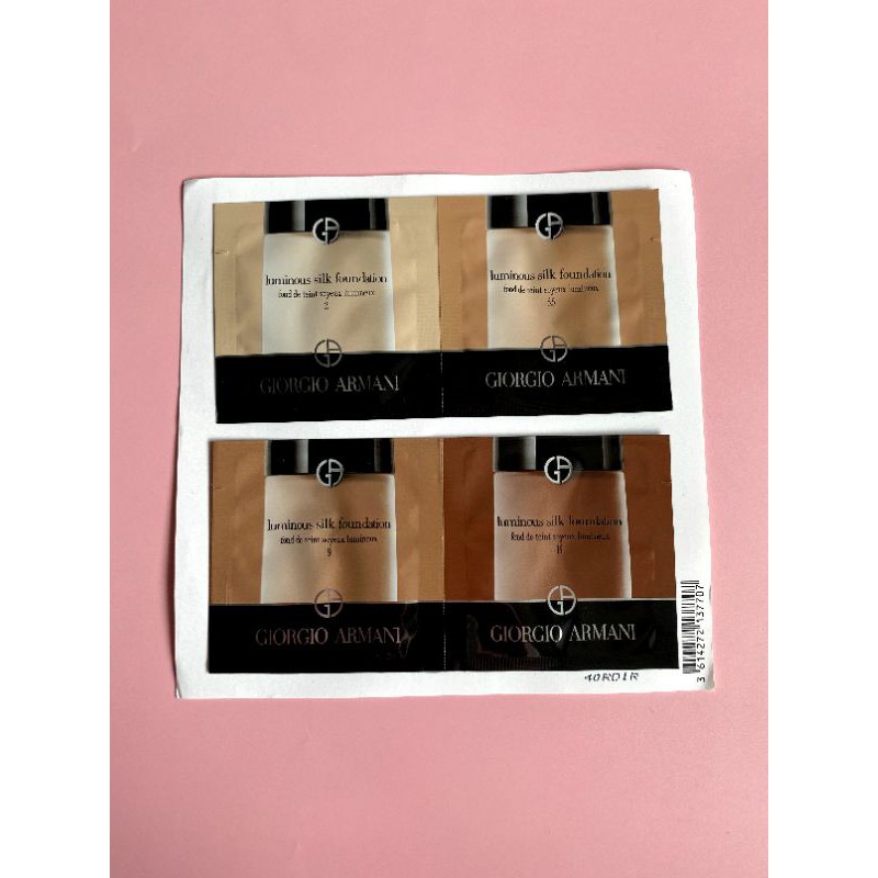 GIORGIO ARMANI Luminous Silk Foundation Sample Card Shopee