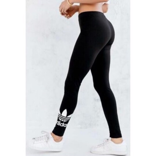 Adidas Originals Black/White 3 Stripe Women's Leggings (XL) New