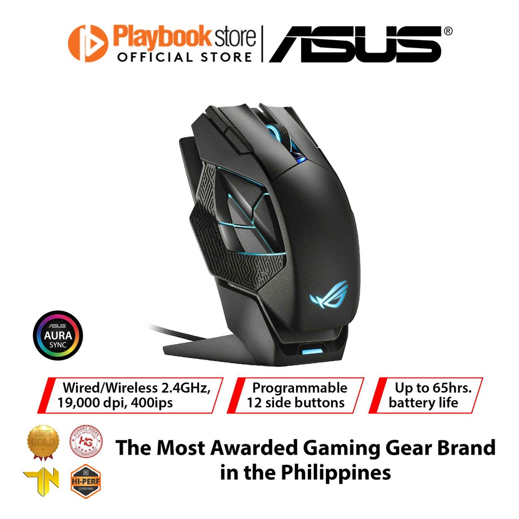 ASUS Rog Spatha X Wireless Gaming Mouse With Dual-Mode Connectivity