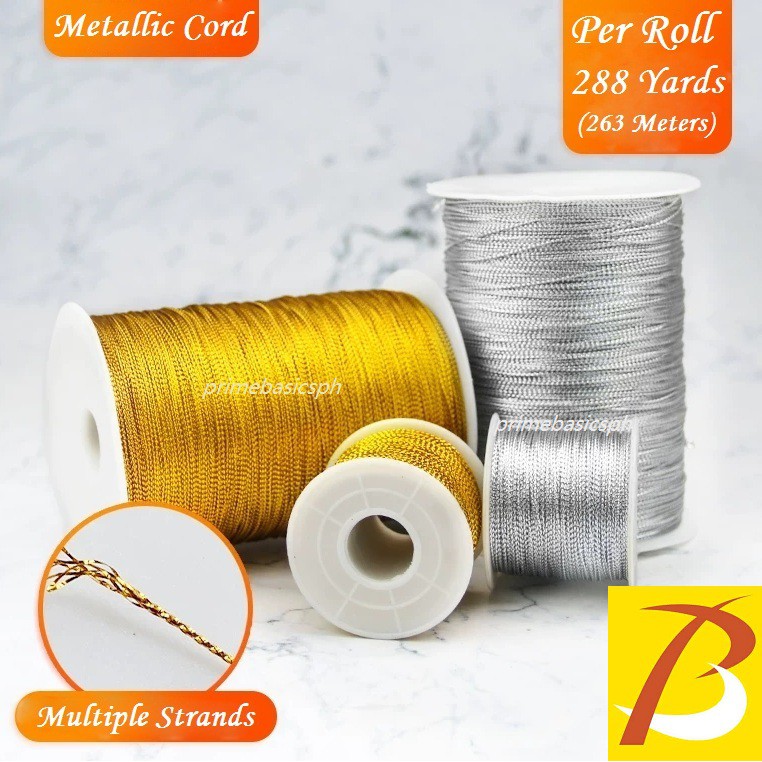 288 Yards Metallic Twine String Article 50 & 100 Cord Non-Elastic Gold  Silver Tag Gift Wrap String
