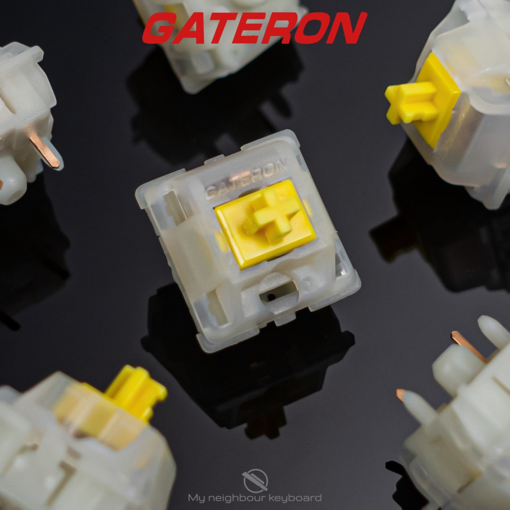 Gateron KS-3X1 Milky Yellow Linear Switch 5Pin PCB Mechanical Keyboard