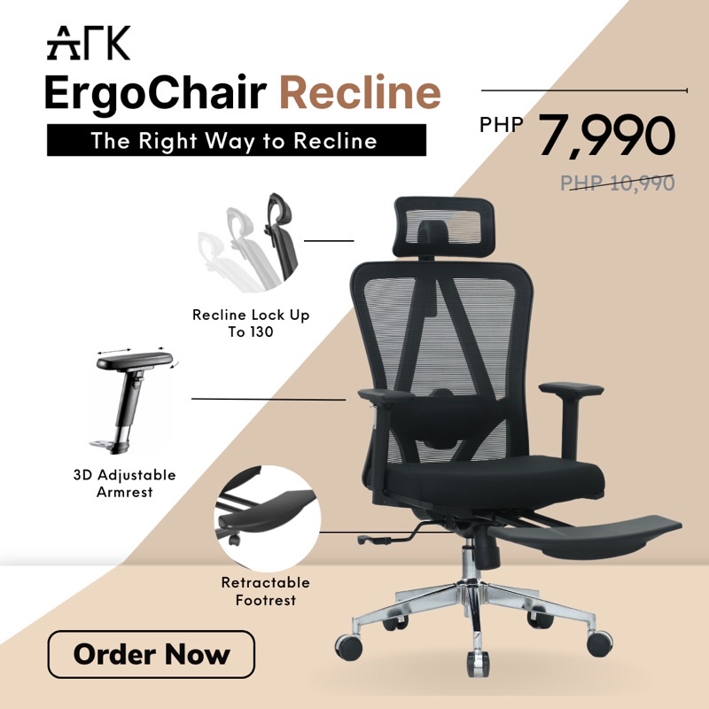 Ark ErgoChair Recline Shopee Philippines