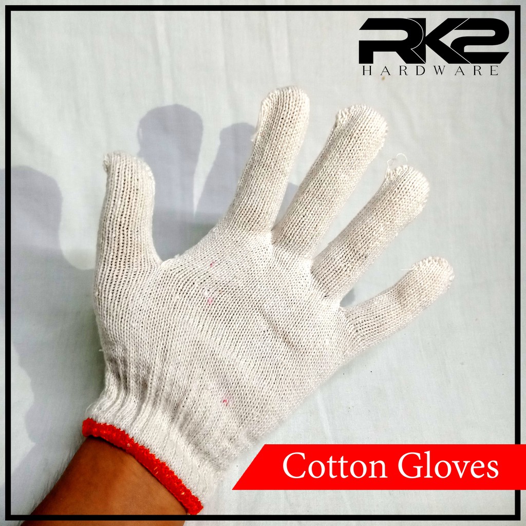 Cotton Gloves White Pair