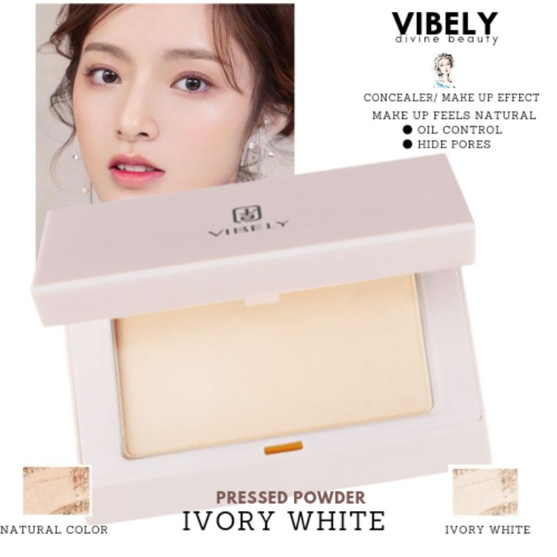 Vibely Smooth Natural Concealer Pressed Powder (Color IVORY) Shopee