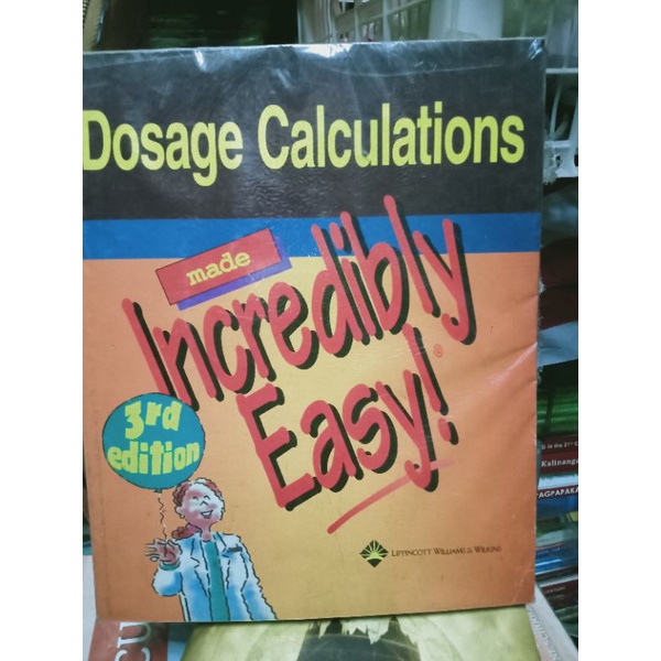 DOSAGE CALCULATION,DOSAGE CALCULATION ( USED BOOK) | Shopee Philippines