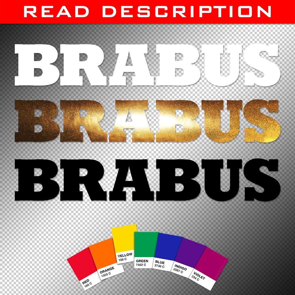 Stickers | (2) Brabus logo | Weather Proof die-cut decals | 6 inches ...