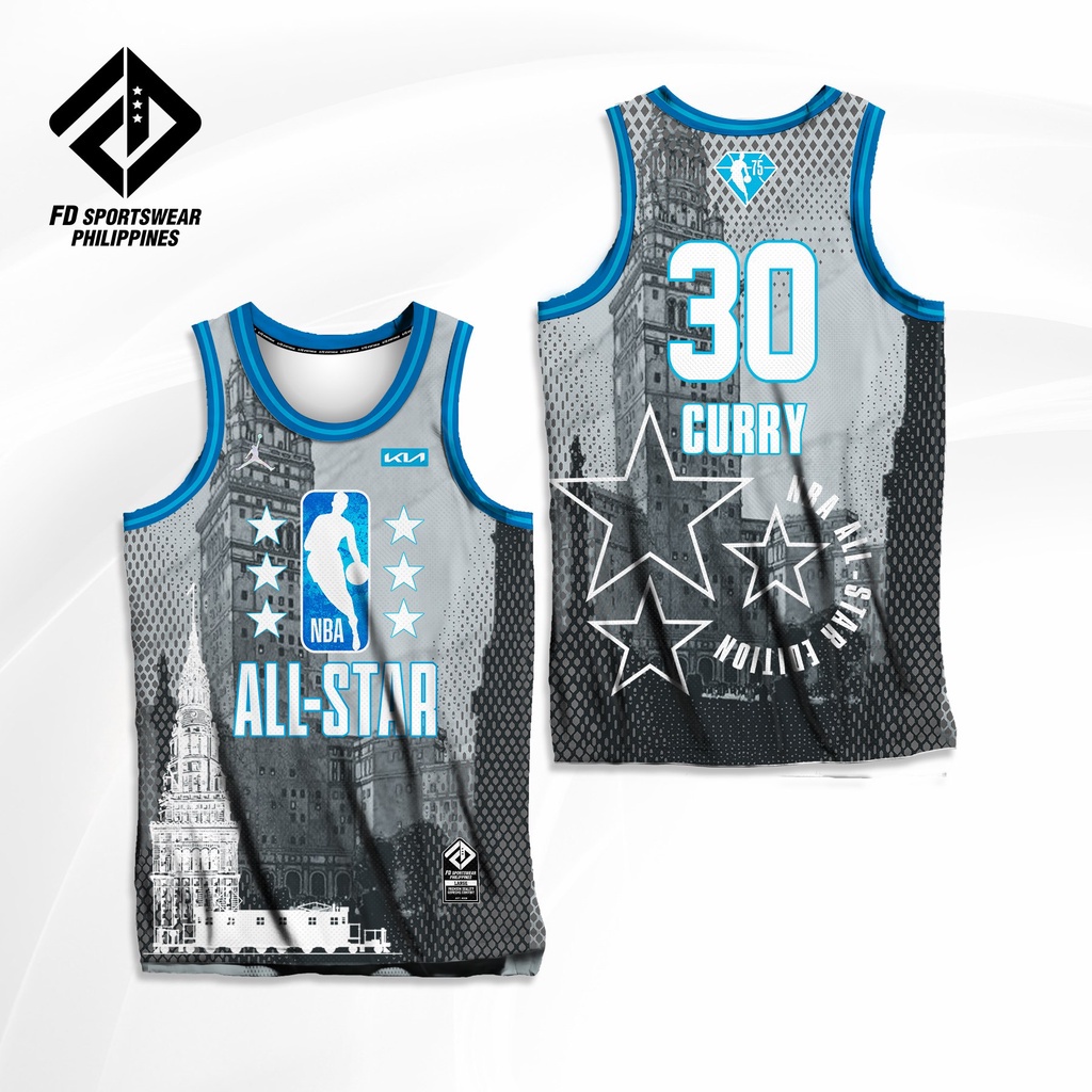 Basketball Jersey for Men ALL STAR CURRY #30 Aircool Design Sublimation ...