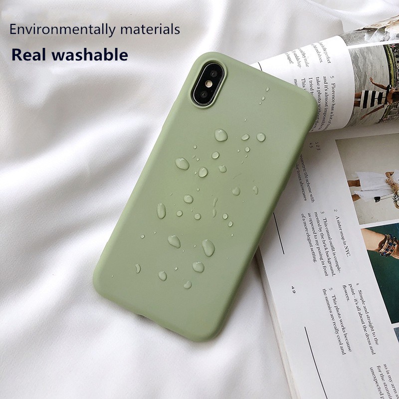iPhone X XR XS MAX 6 6s 7 8 plus Liquid Silicone Phone Case Soft TPU ...