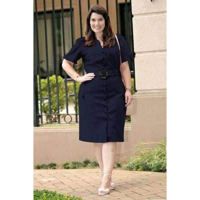 Flowy Plus Size Summer Dresses FD Plus Size Plain Dress Midi Dress Button  Dress Shopee Philippines