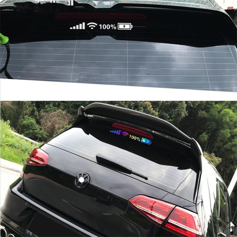 1Pcs WIFI Signal Battery Sticker Reflective/Laser Car Sticker ...