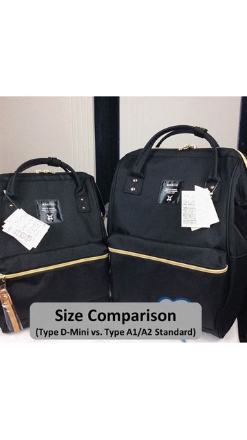anello backpack size comparison