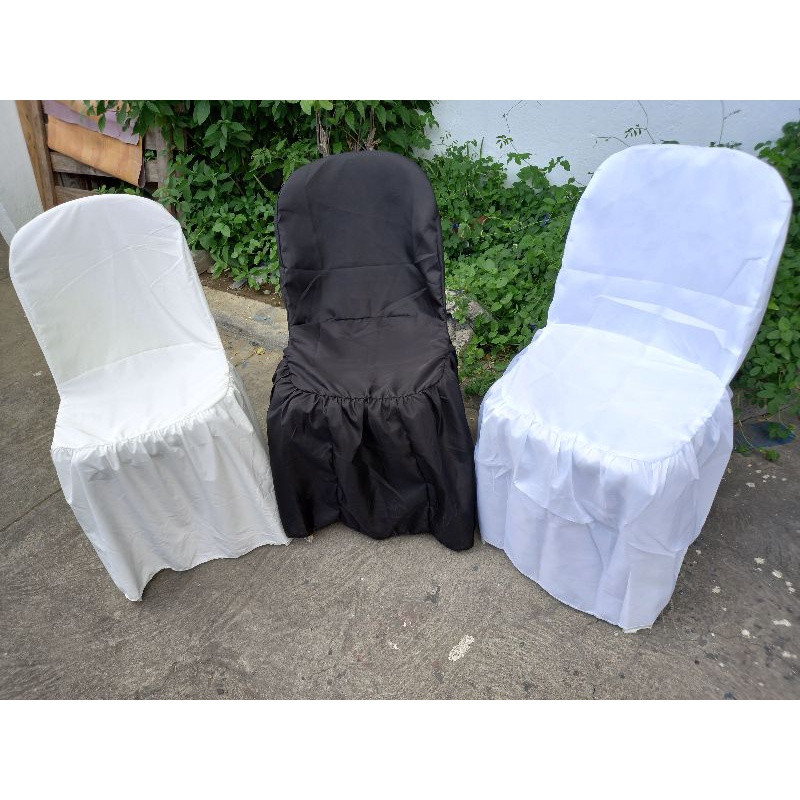 10pcs for only 690pesos (Promo) White Monoblock Chair Cover set 10pcs per set Shopee Philippines