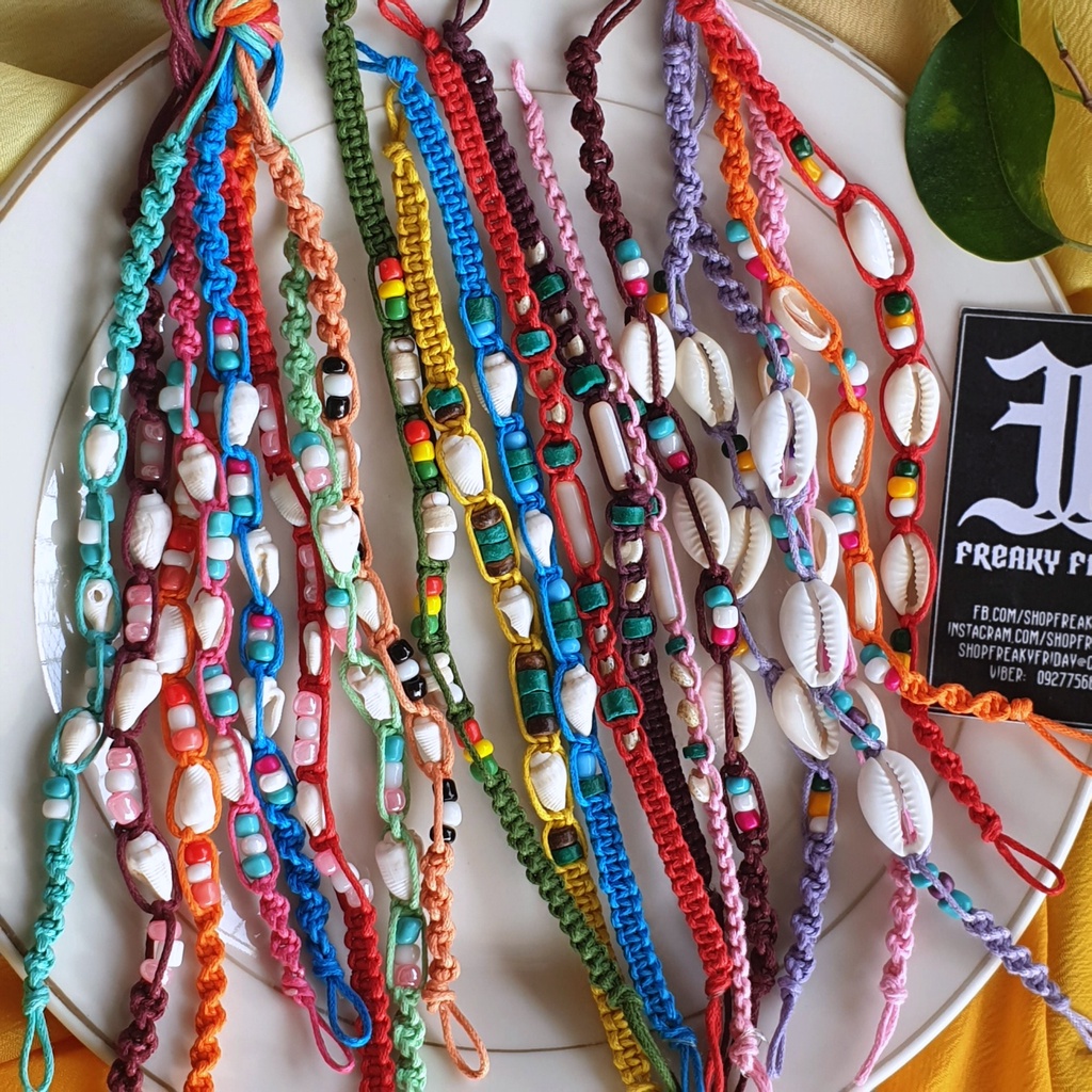 (D) Sea Shell Candy Anklet Bracelet Beach Jamaican Island Chic Rasta ...