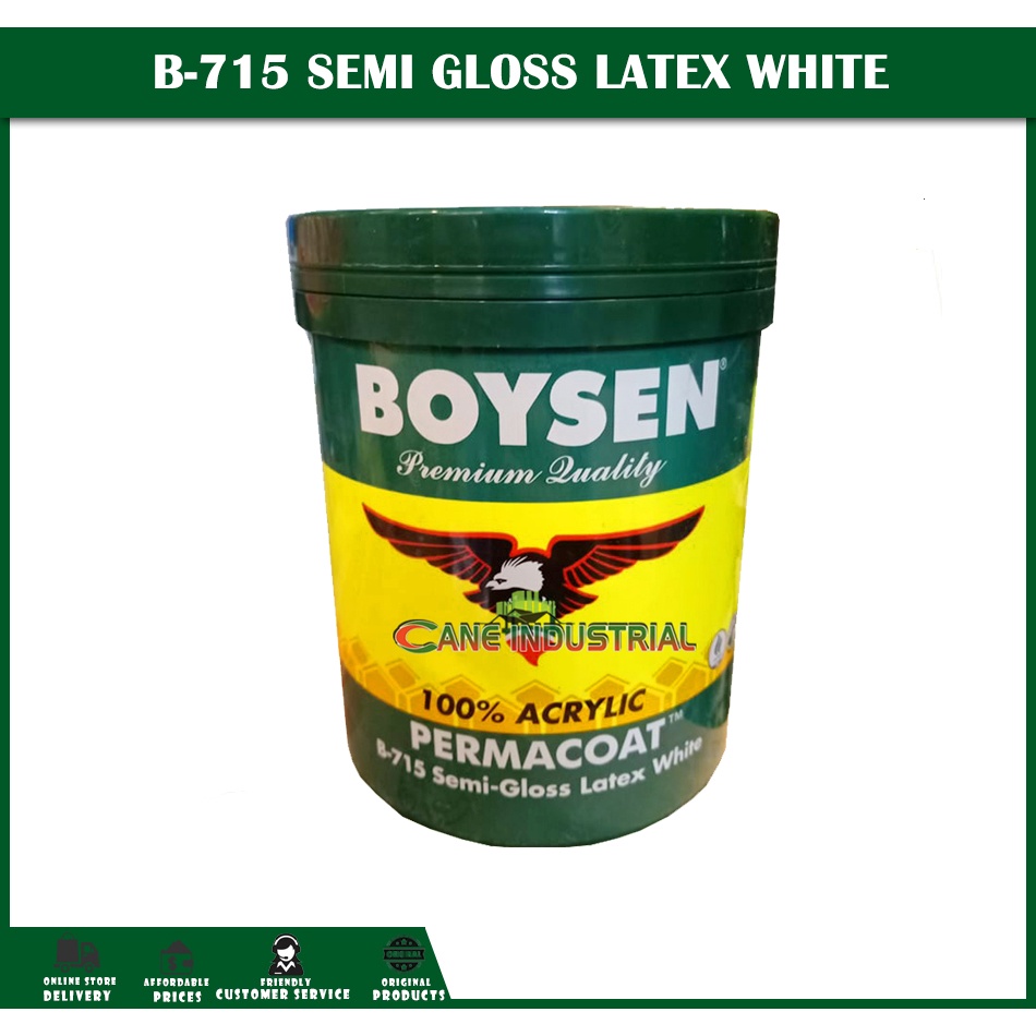 Boysen Permacoat B-715 Semi-Gloss Latex White 1L | Shopee Philippines