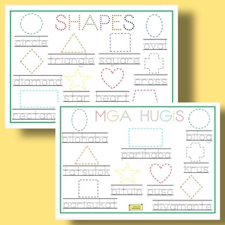 Tracing Shapes Write & Erase A4 size Laminated | Shopee Philippines