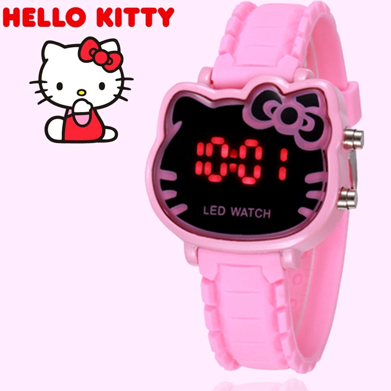 Hello Kitty Korean Children s LED Digital Watch Cute Students Watch