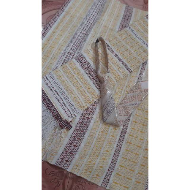 Material Songket Weaving Sarong And Pucca Shawl Gold Color Batak Toba ...