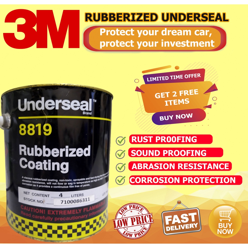 3M Underseal Rubberized Coating paint 8819 Undercoat - 4 liters ...