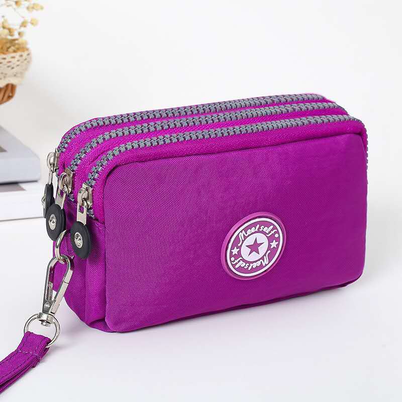 3 zipper purse cheap