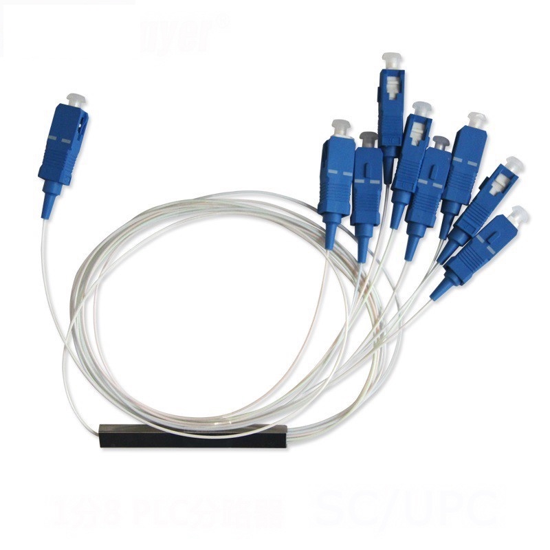 PLC Fiber Splitter SC-UPC Tube Steel Type 1*8/16 mini PLC Splitter ...