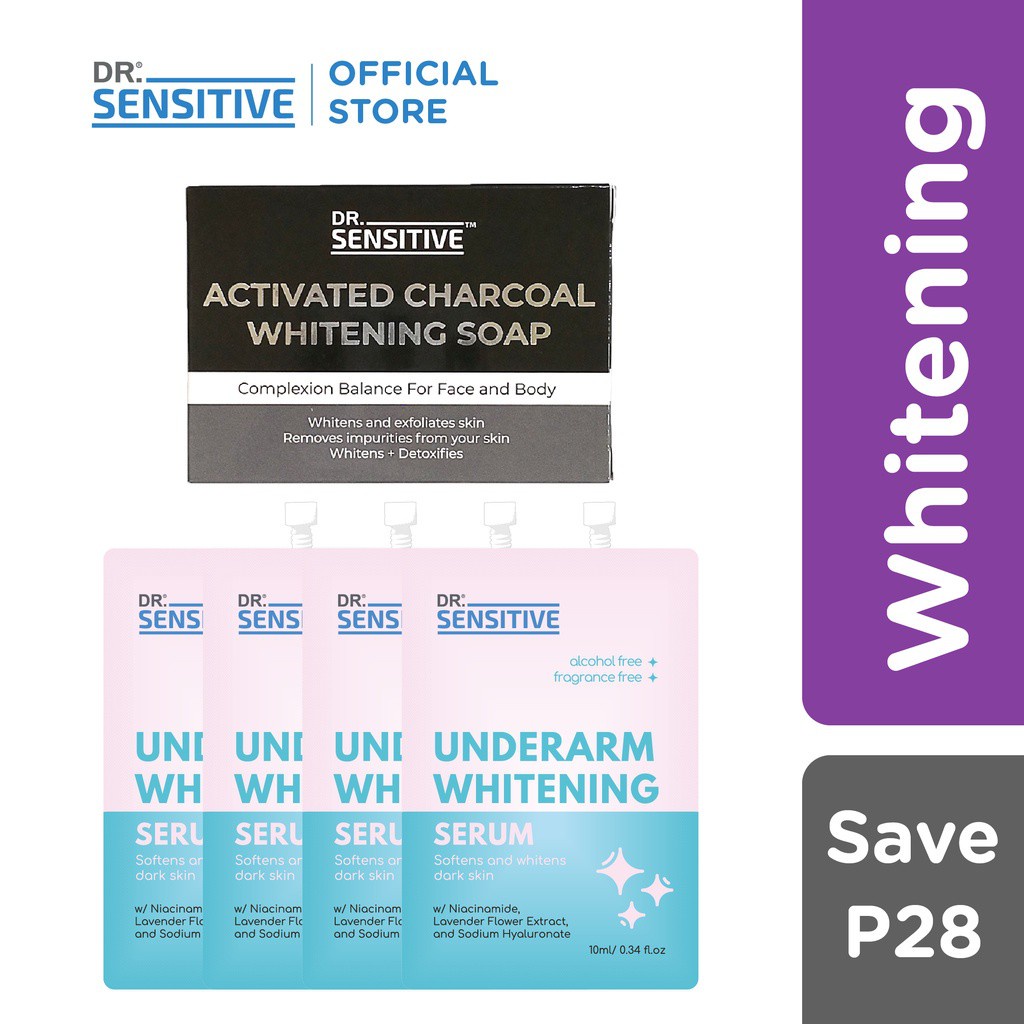 Dr. Sensitive Set of 4pcs Underarm Whitening Serum 10ml with Activated