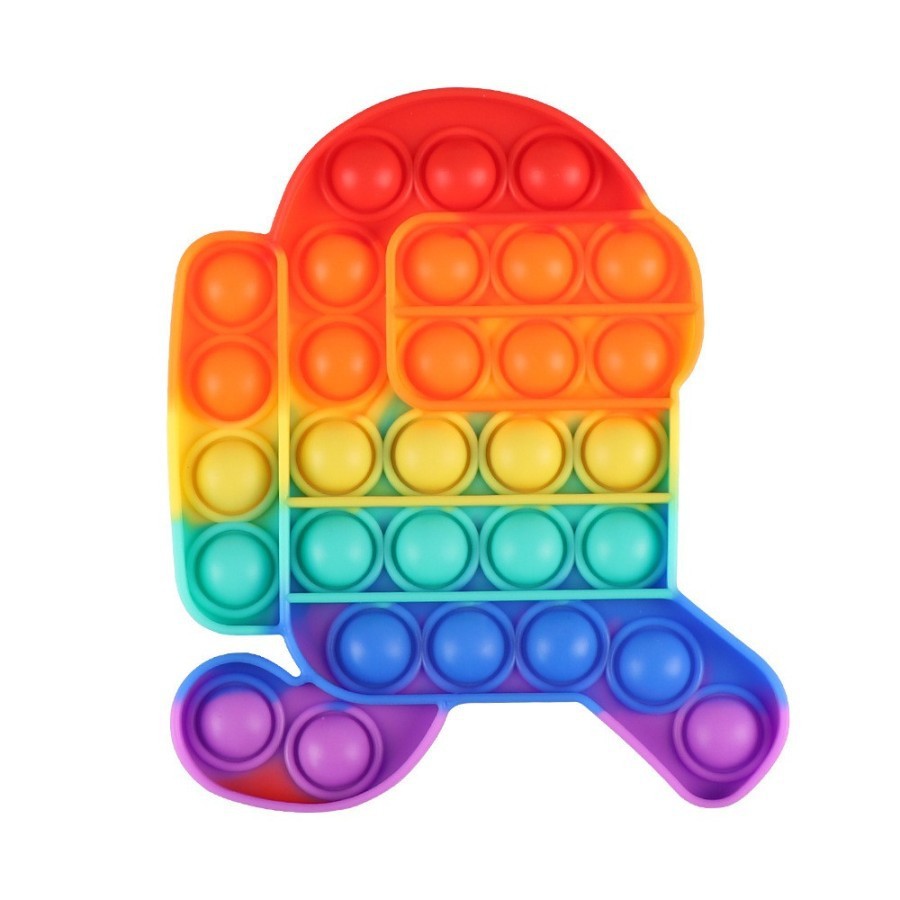 AMOENG US Pop it fidget toy Rainbow POP ITS Children's Toys 12CM ...
