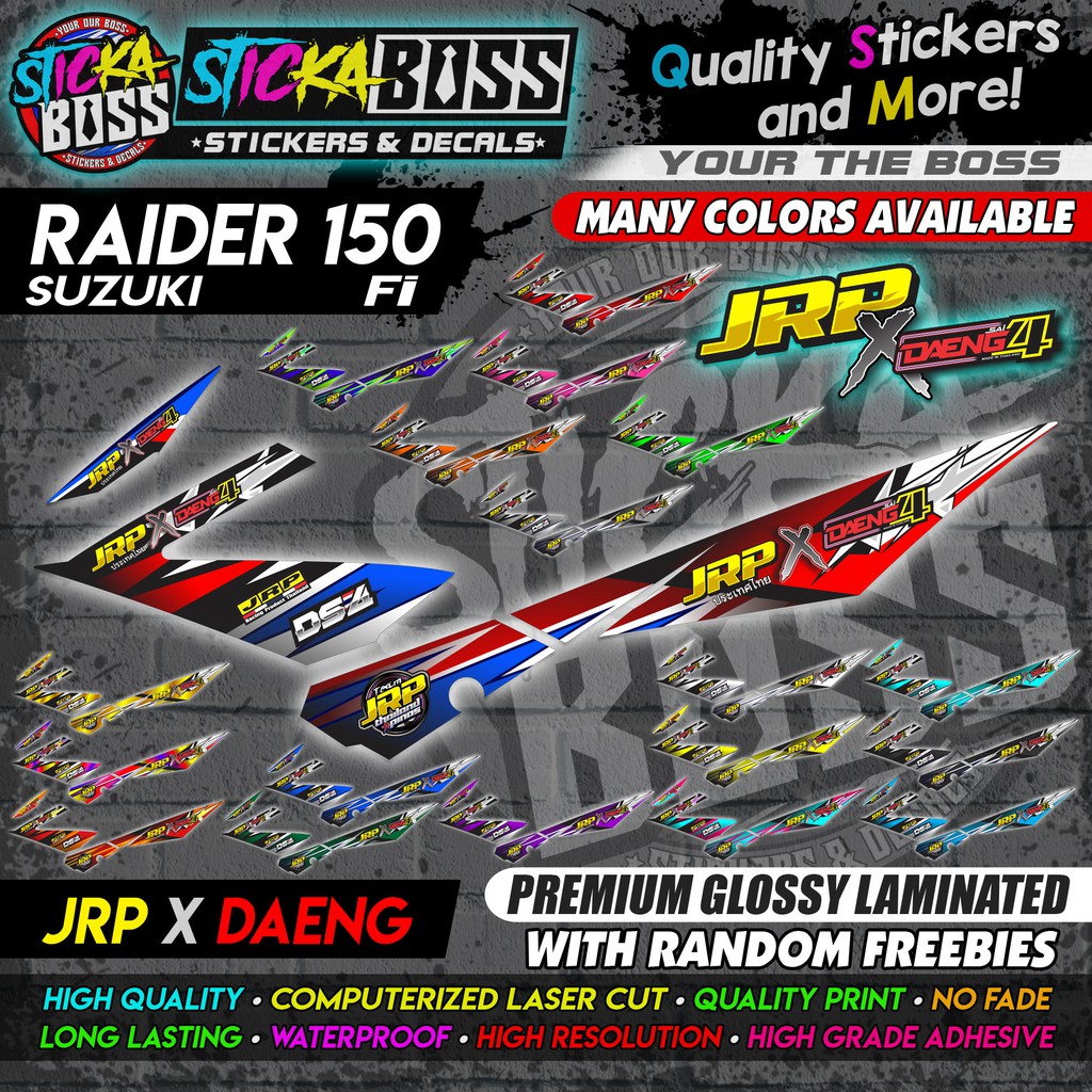 STICKER DECALS for Raider 150 Fi (RFIJRXDA) By STICKABOSS (SOFIE ...