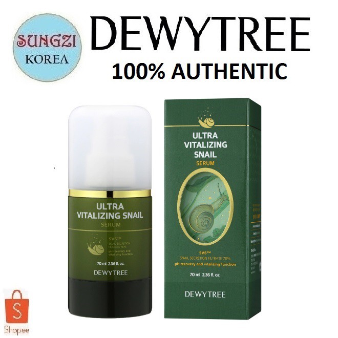 DEWY TREE Ultra Vitalizing Snail Serum 70ml Korean Cosmetics | Shopee ...