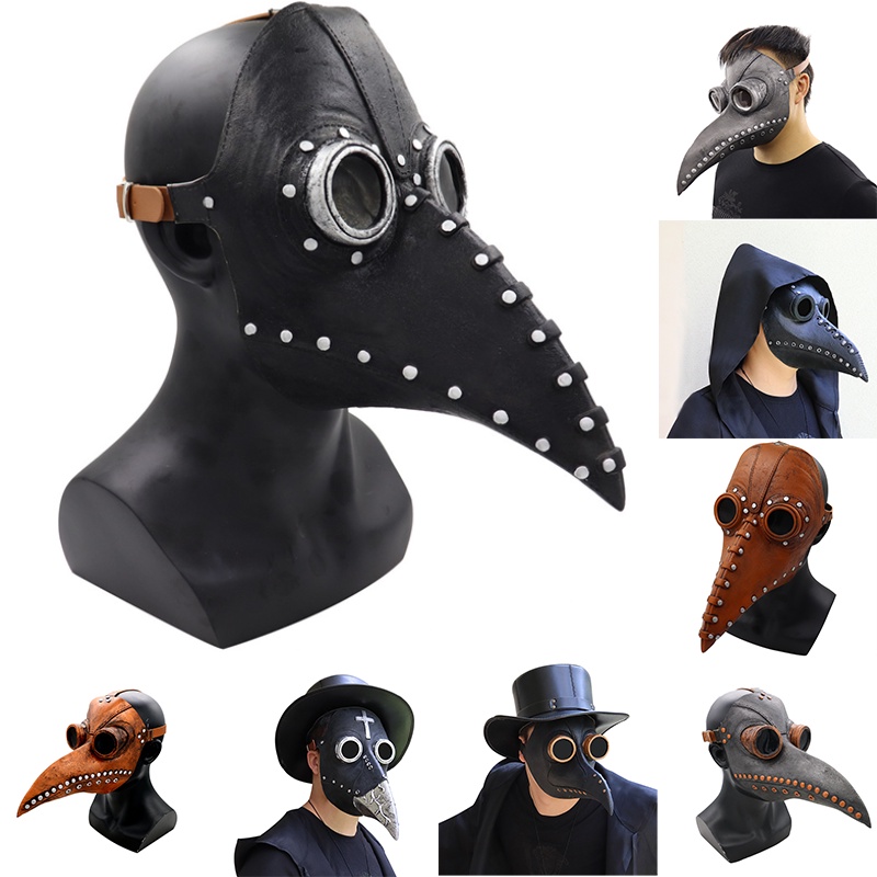 Halloween Mask Plague Doctor Bird Mask Long Nose Beak Cosplay Steampunk ...