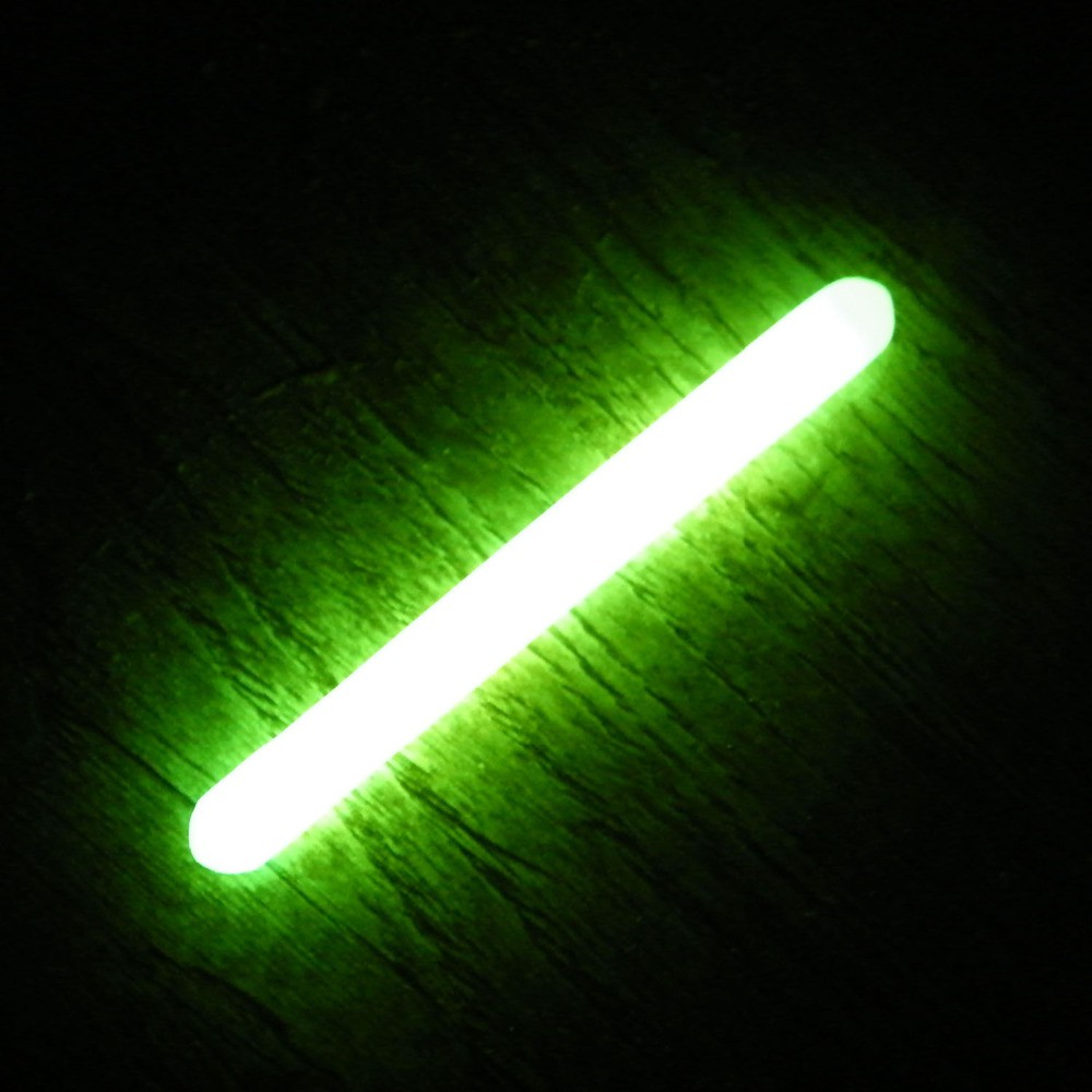 1Box(50Bags=50Pcs) Dia:7.5X75mm Night Fishing Luminous Float Fluorescent  Light stick Rod Green Light