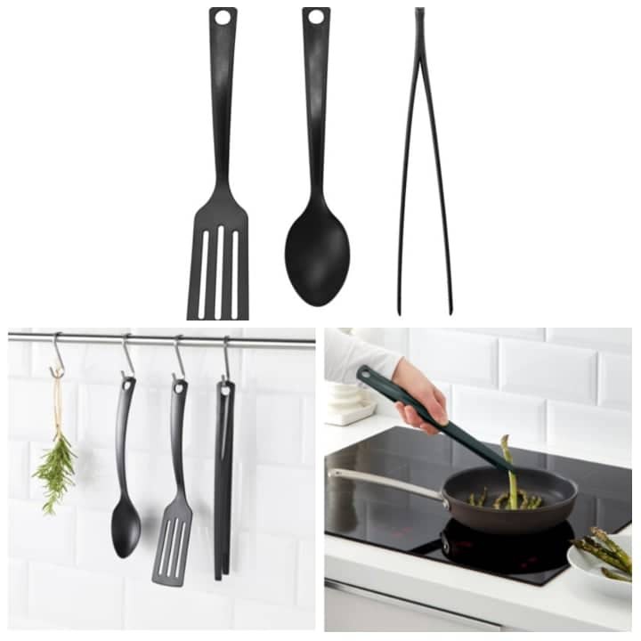 IKEA Gnarp 3Piece Kitchen Utensil Set, Black Shopee Philippines