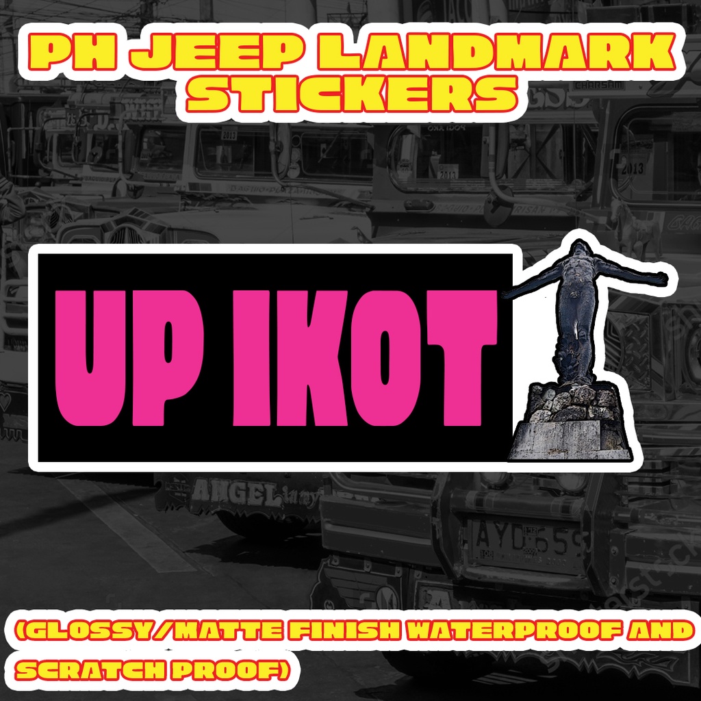 Jeepney Signage and Landmarks PREMIUM MATTE VINYL Stickers Waterproof