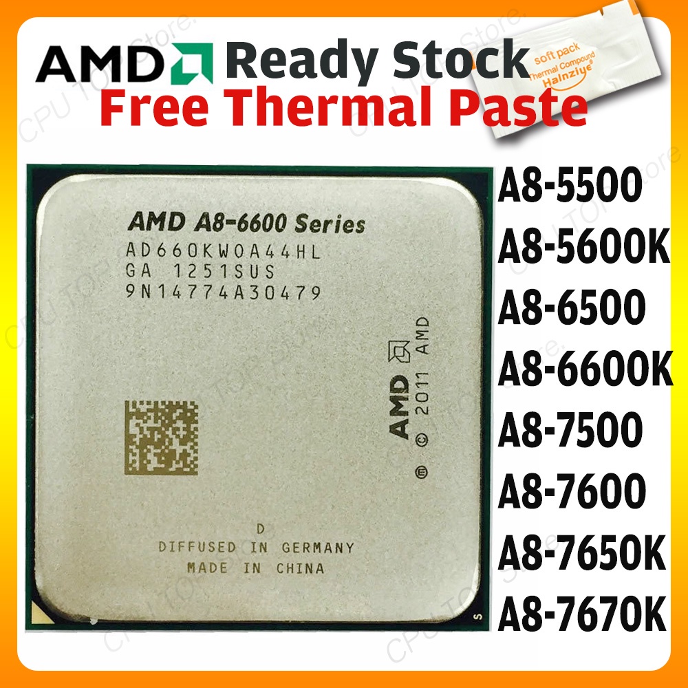 AMD A8-5500 A8-5600K A8-6500 A8-6600K Socket FM2 A8-7500 A8-7600 A8 ...