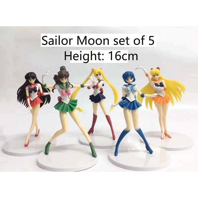 Sailor Moon Figure 16cm Usagi Tsukino,Mercury,Mar,Venus,Jupiter Set of