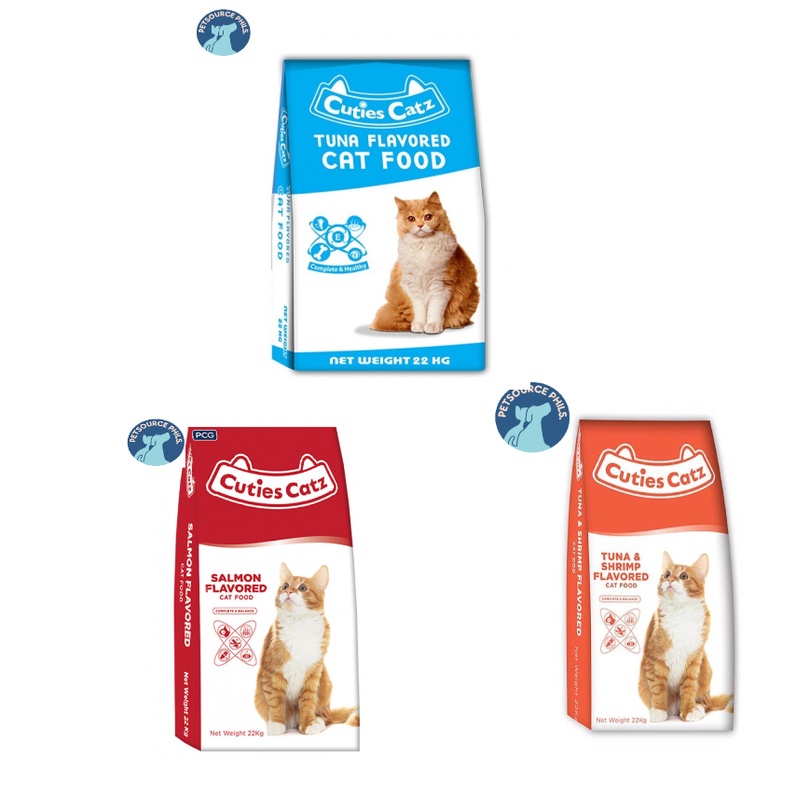 PETSOURCE CUTIES CATZ TUNA,SALMON,& TUNA&SHRIMP FLAVOR 22KG CAT DRY ...