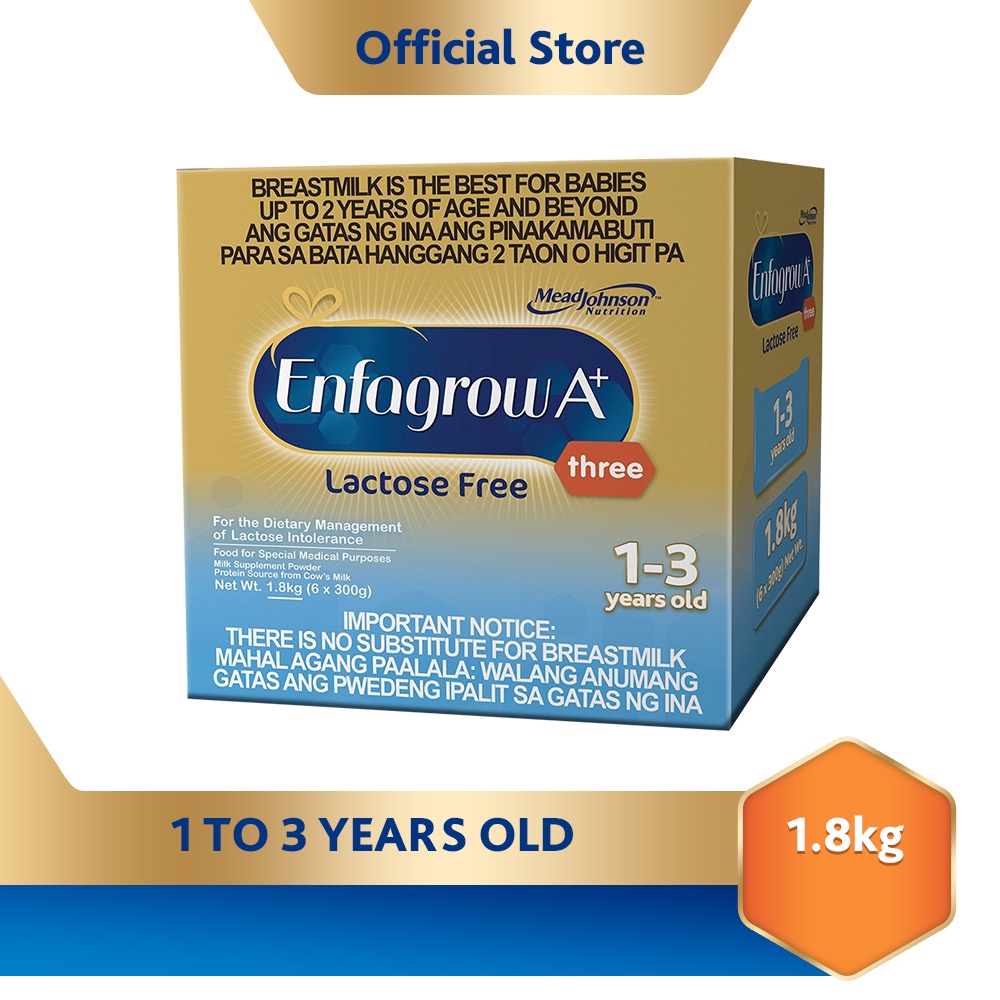 Enfagrow A+ Three Lactose Free 1.8kg for Dietary Management of Lactose