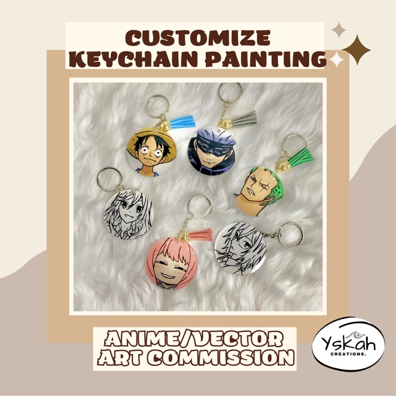 Customize Acrylic Keychain Painting Shopee Philippines