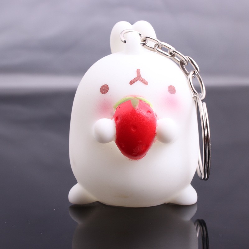 White Rabbit Holding Strawberry Keychain | Shopee Philippines
