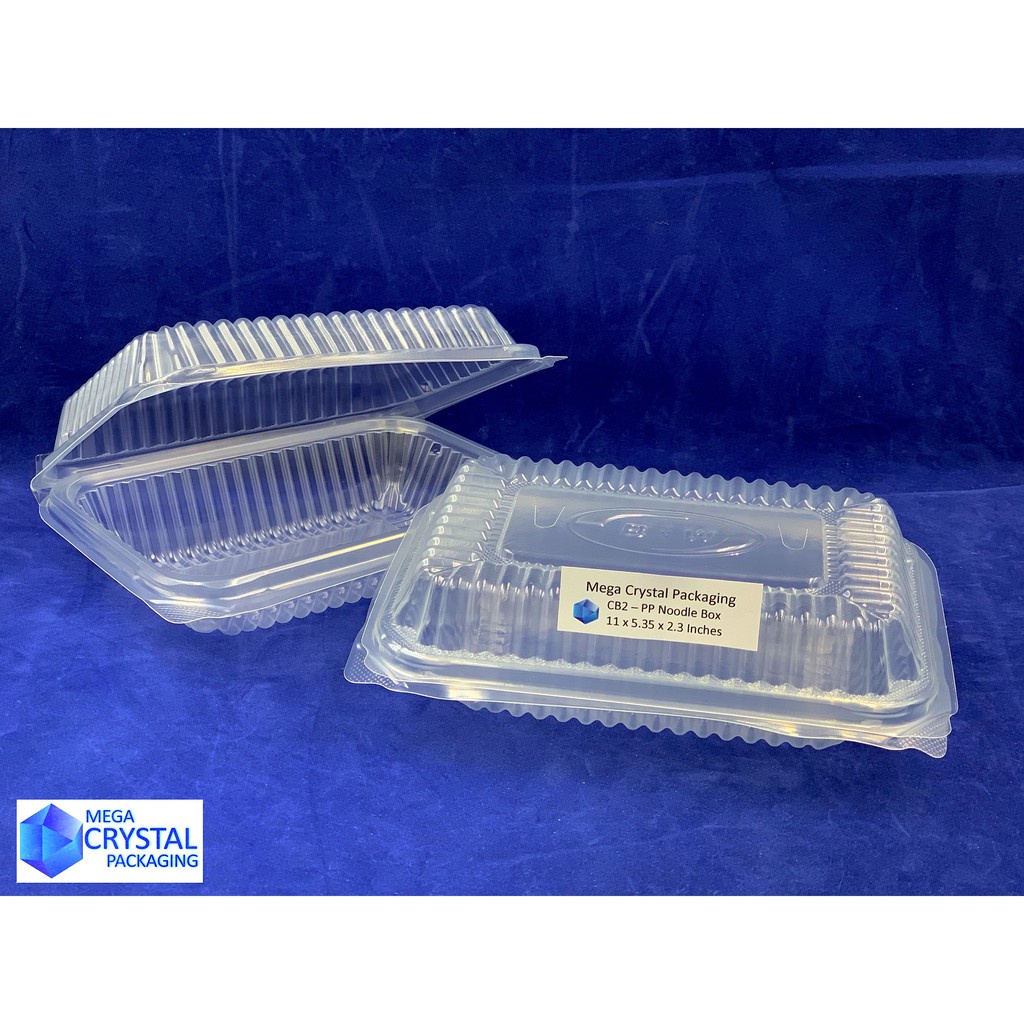 Microwavable Plastic Clamshell Containers CB2 Noodle Box ( 50 pcs. Per