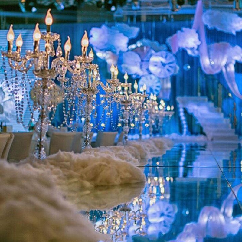 10 Pcs/lot 31" Upscal Table Centerpiece Acrylic Crystal Wedding