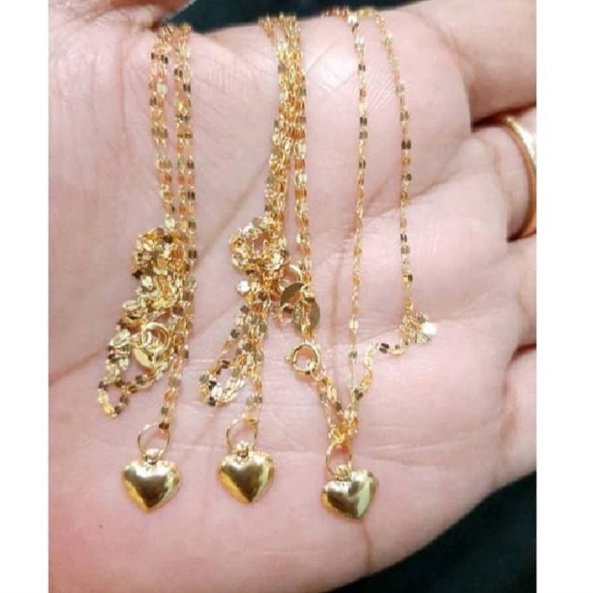 Codpawnable Saudi Gold K Sd Gold Necklace Buo Heart Lightweight Saudi Gold Shopee