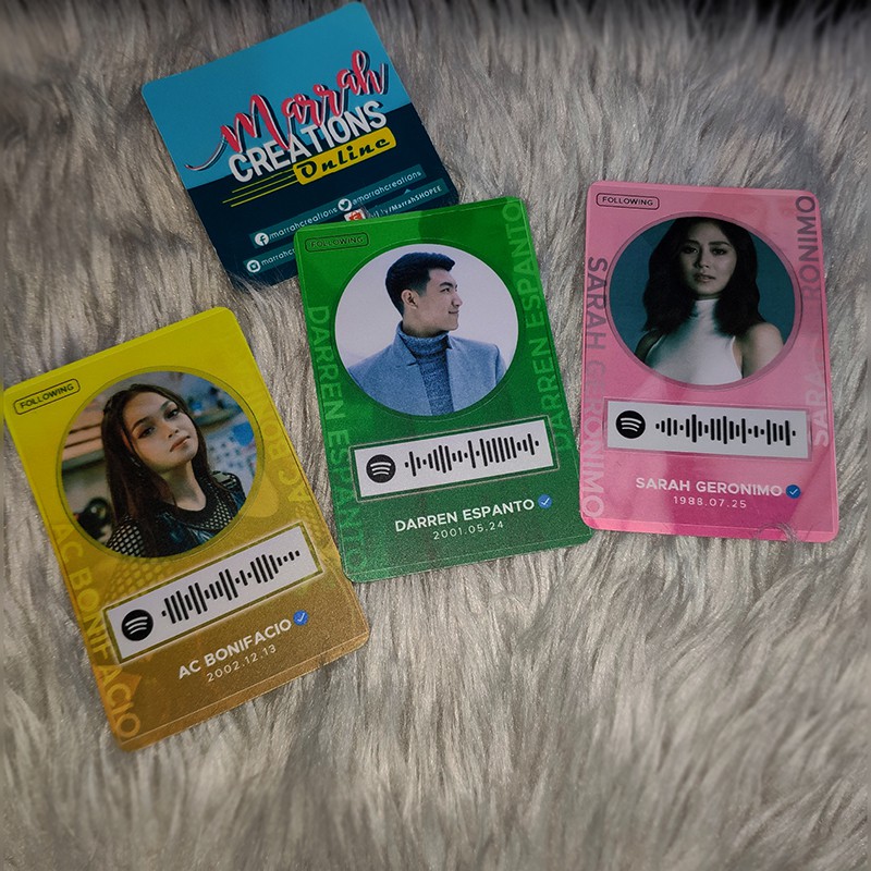 COD OPM Artist Spotify Code Scan Photocards | Shopee Philippines