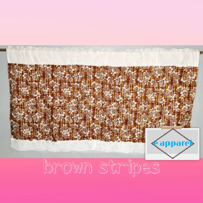 LABABO CURTAIN/BROWN STRIPES