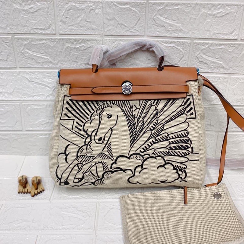 AUTHENTIC HERMES HERBAG LIMITED EDITION HORSE DESIGN, Luxury, Bags &  Wallets on Carousell