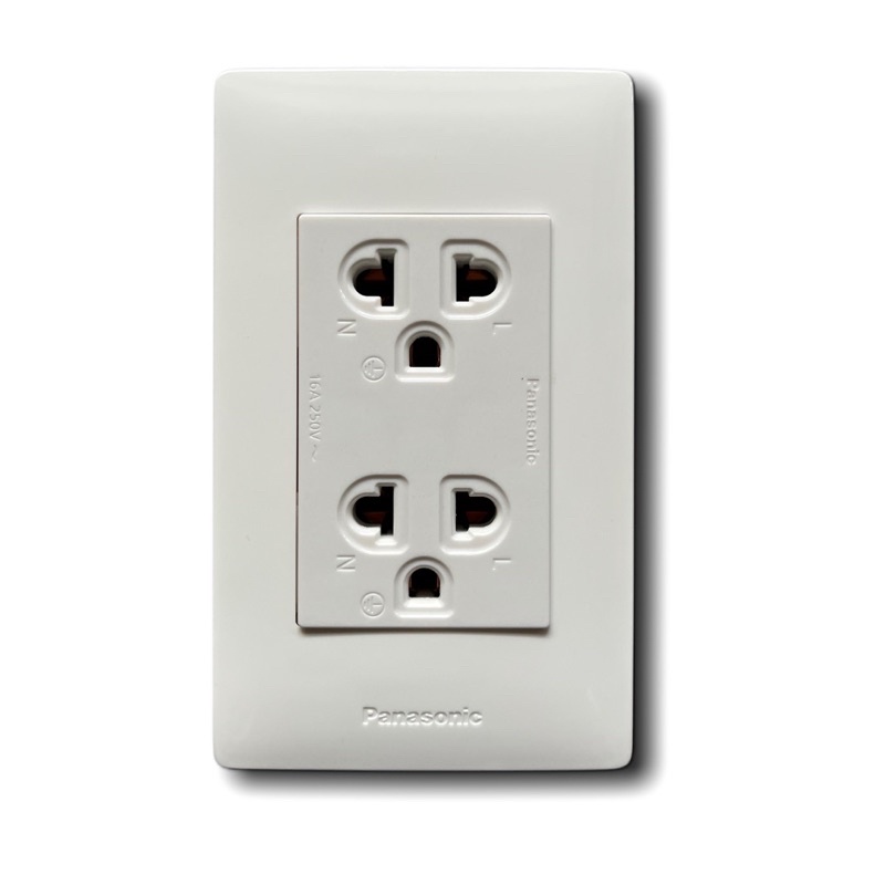 Panasonic 15929 duplex outlet with ground receptacle wide weg and