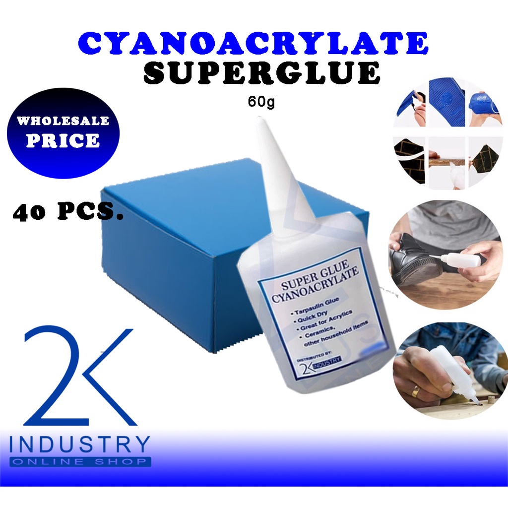 30 pcs. MULTI PURPOSE SUPER GLUE CYANO ACRYLATE ADHESIVE ALL PURPOSE GLUE 60g (big size