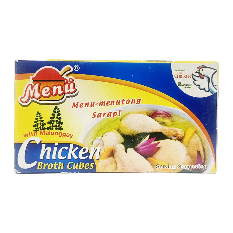 Menu Chicken Broth Cubes With Malunggay 60g 10g X 6pcs Shopee Philippines